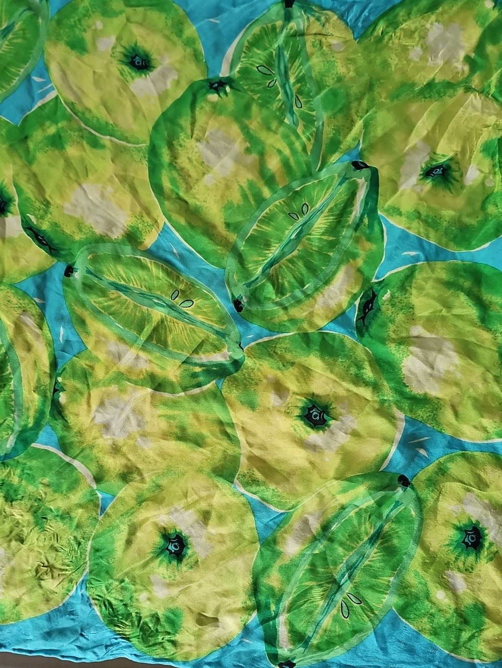 Vintage Echo 20x20 Silk Lime Scarf